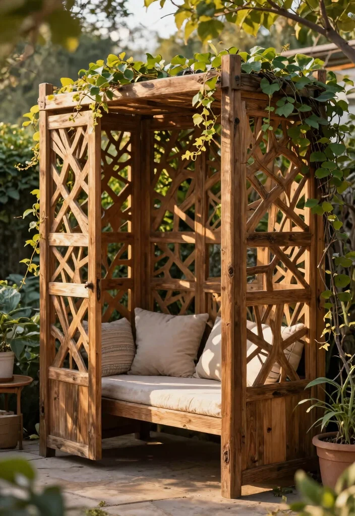 15 Best Porch Screen Ideas for Patio Privacy 2. Rustic Wooden Screens 0