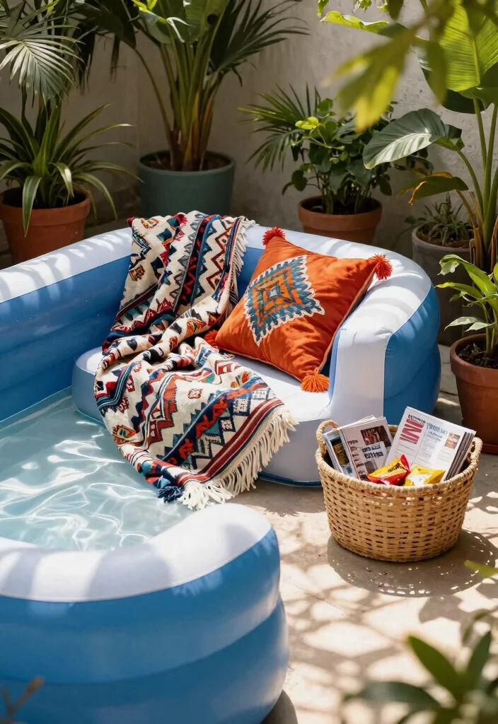 15 Chic Inflatable Pool Ideas for Boho Backyard Decor 2 15 Chic Inflatable Pool Ideas for Boho Backyard Decor 2. Bohemian Textiles and Throws 0