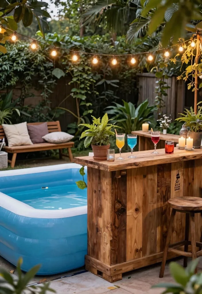 15 Chic Inflatable Pool Ideas for Boho Backyard Decor 4 15 Chic Inflatable Pool Ideas for Boho Backyard Decor 4. Rustic Wooden Accents 0