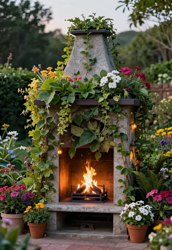 15 Classic Wood Burning Chiminea Ideas Real Fire Vibe 12. Decorative Chimineas for Floral Displays 0