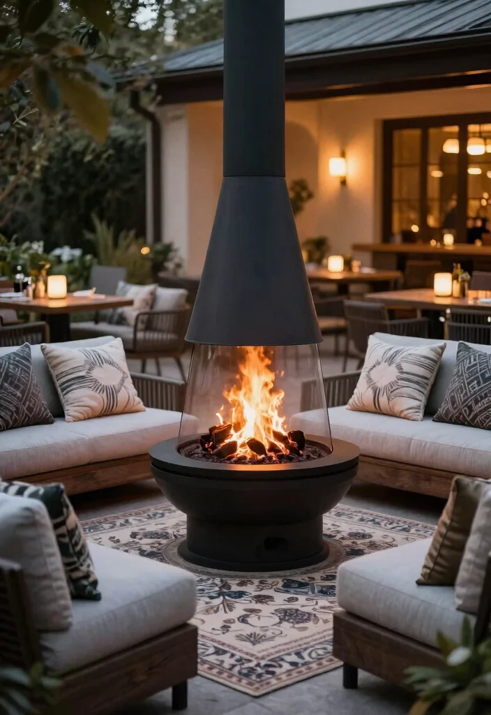 15 Classic Wood Burning Chiminea Ideas Real Fire Vibe 14. Elegant Outdoor Lounge with a Chiminea 0