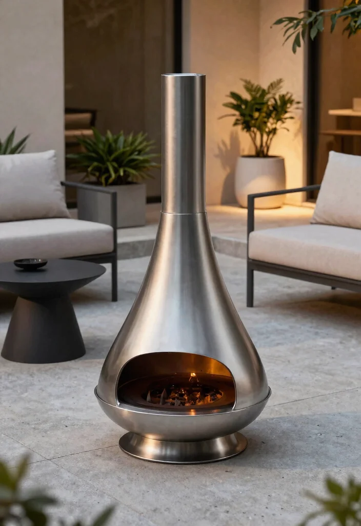 15 Classic Wood Burning Chiminea Ideas Real Fire Vibe 2. Modern Metal Marvels 0