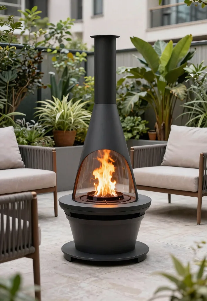 15 Classic Wood Burning Chiminea Ideas Real Fire Vibe 6. Eco Friendly Bioethanol Chiminea 0