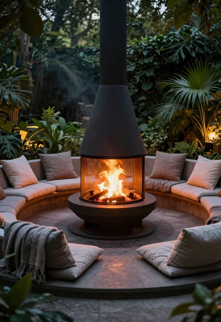 15 Classic Wood Burning Chiminea Ideas Real Fire Vibe 9. Chiminea with Built in Seating 0