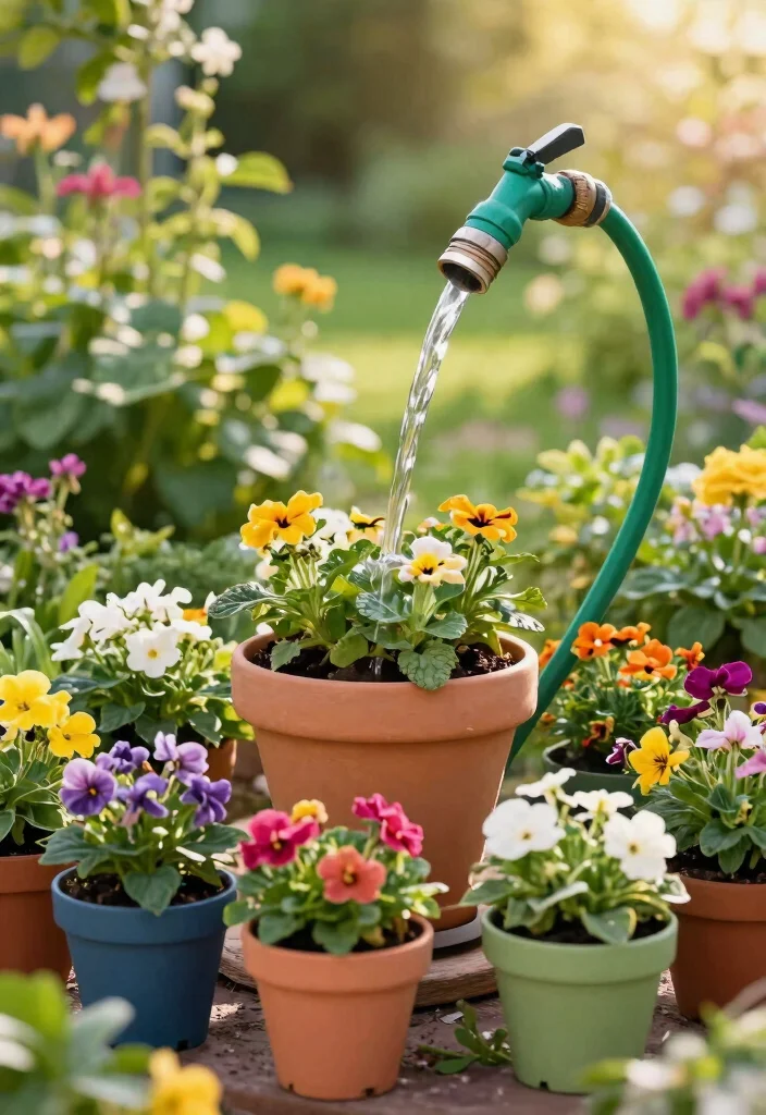 15 Clever Garden Hose Holder DIY Ideas Hide the Mess 13. DIY Flower Pot Hose Holder 0