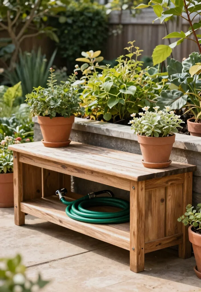 15 Clever Garden Hose Holder DIY Ideas Hide the Mess 15. Multi Purpose Garden Storage Bench 0
