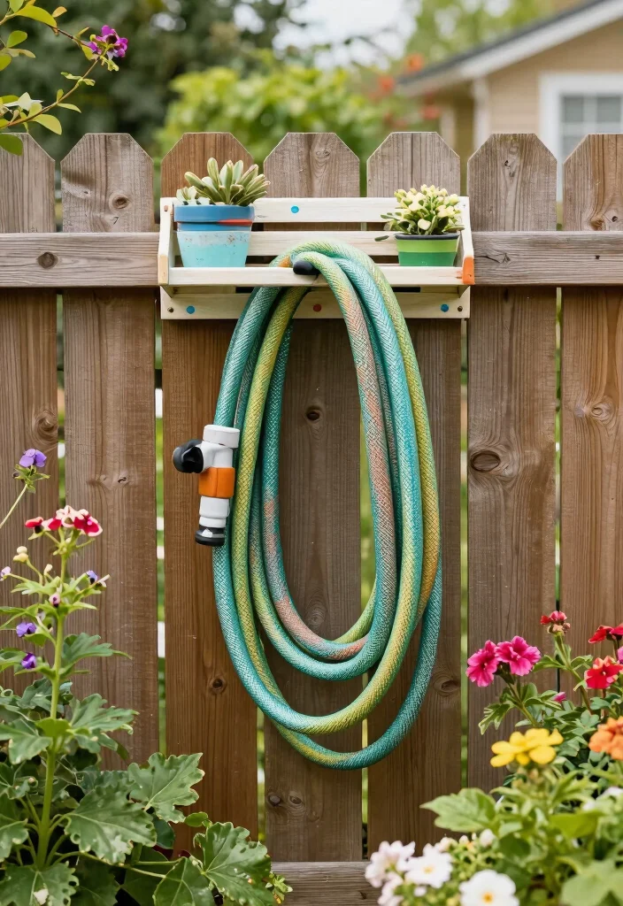 15 Clever Garden Hose Holder DIY Ideas Hide the Mess 7. DIY Hanging Hose Holder 0