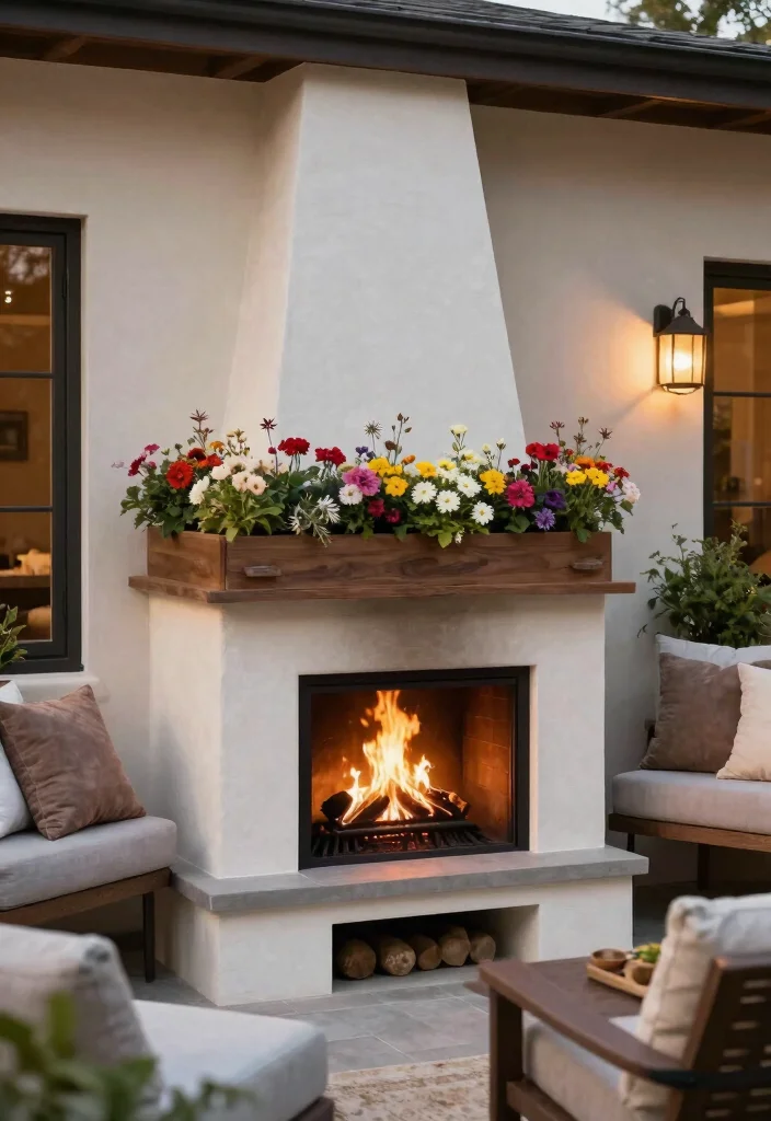 15 Cozy Chiminea Ideas Outdoor Spaces Will Love Warm Vibes 11. Elevated Chiminea with Planter 0