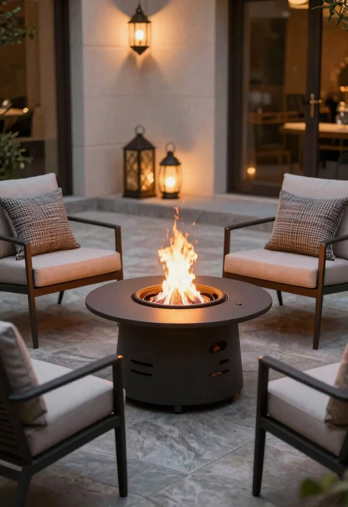 15 Cozy Table Top Fire Pit Ideas for Small Patios Warm Vibe 12. Chic and Compact Propane Fire Pits 0