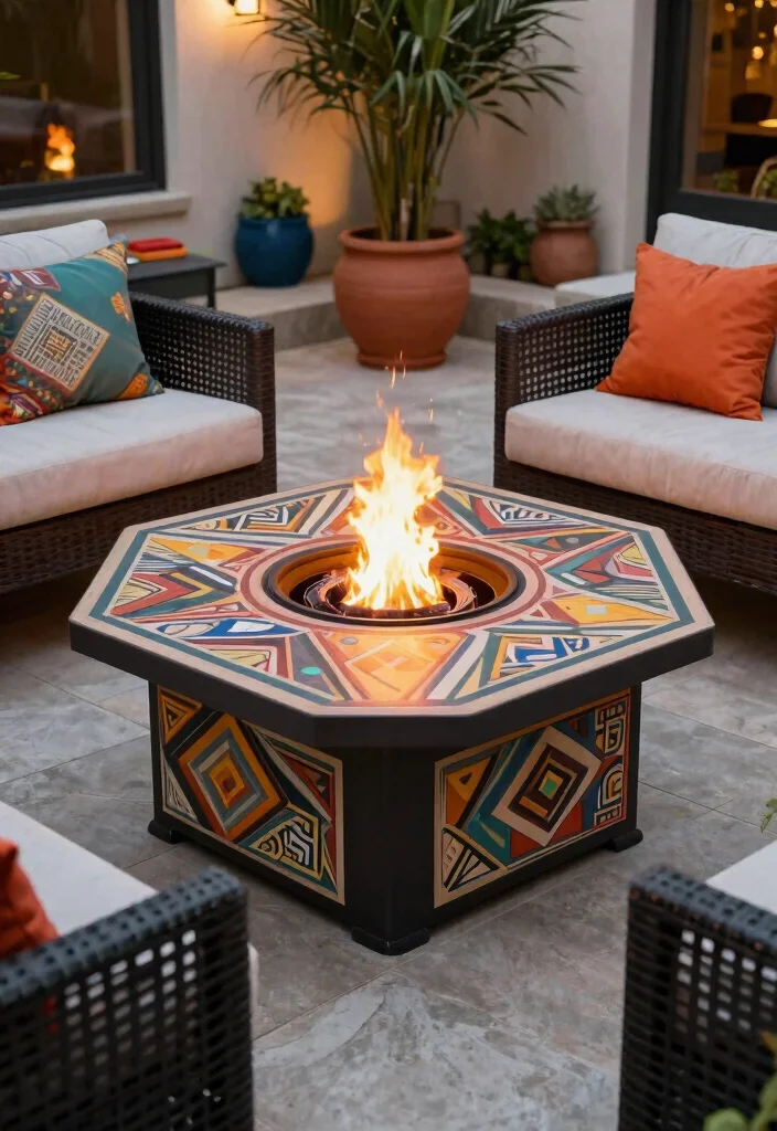 15 Cozy Table Top Fire Pit Ideas for Small Patios Warm Vibe 15. Unique Shapes and Designs 0