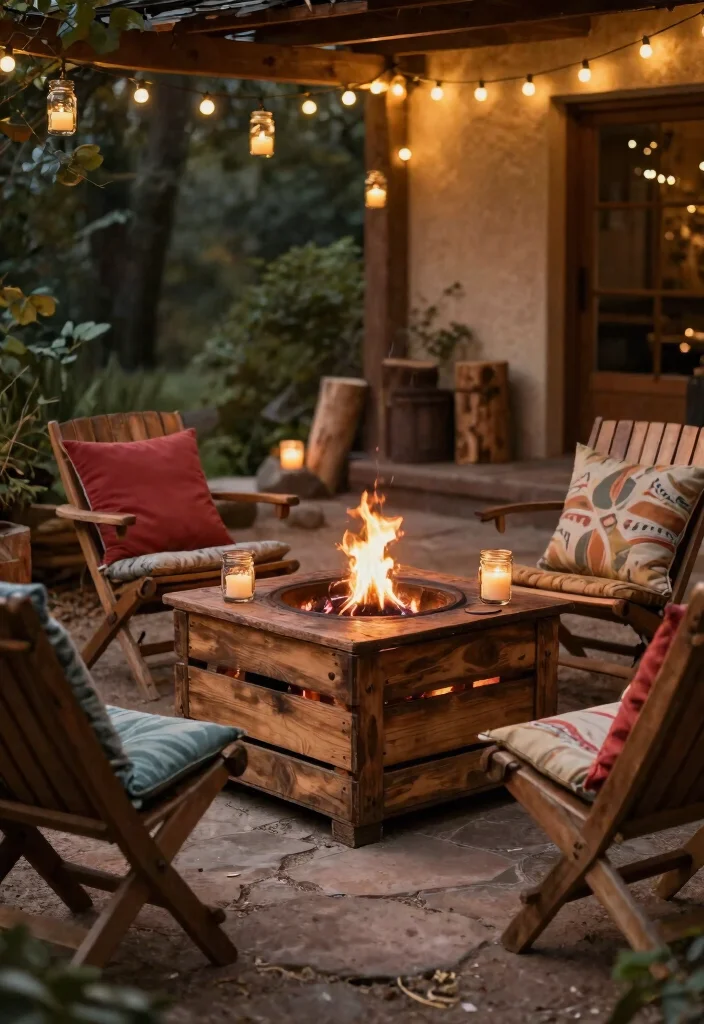 15 Cozy Table Top Fire Pit Ideas for Small Patios Warm Vibe 2. Rustic Warmth 0