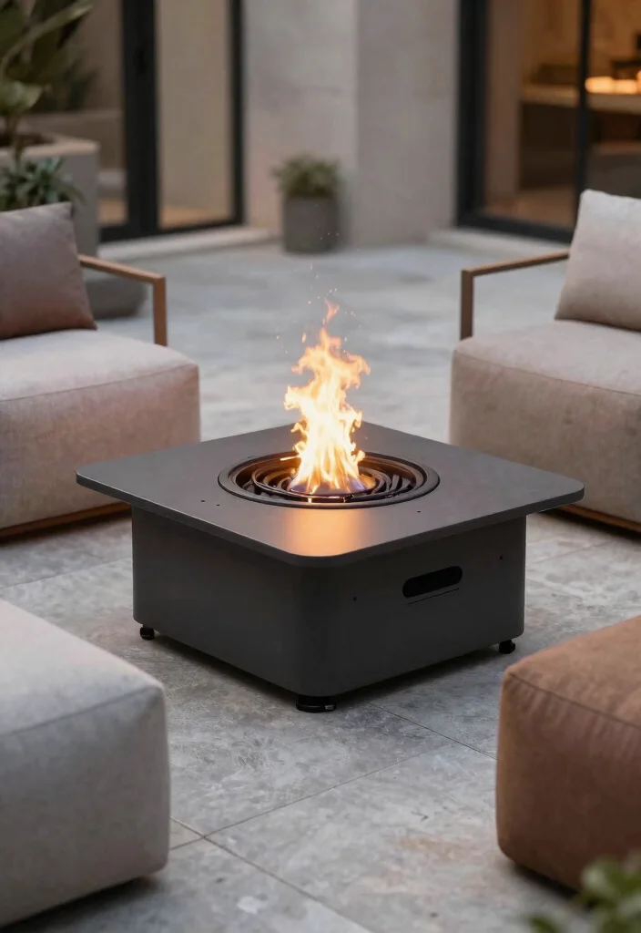 15 Cozy Table Top Fire Pit Ideas for Small Patios Warm Vibe 6. Compact Multi Functional Units 0