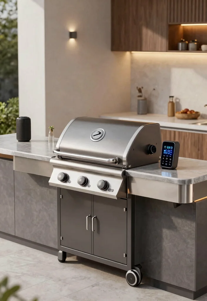 15 Dreamy Kamado Grill Island Ideas for Luxury Patios 12 15 Dreamy Kamado Grill Island Ideas for Luxury Patios 12. Smart Technology Integration 0