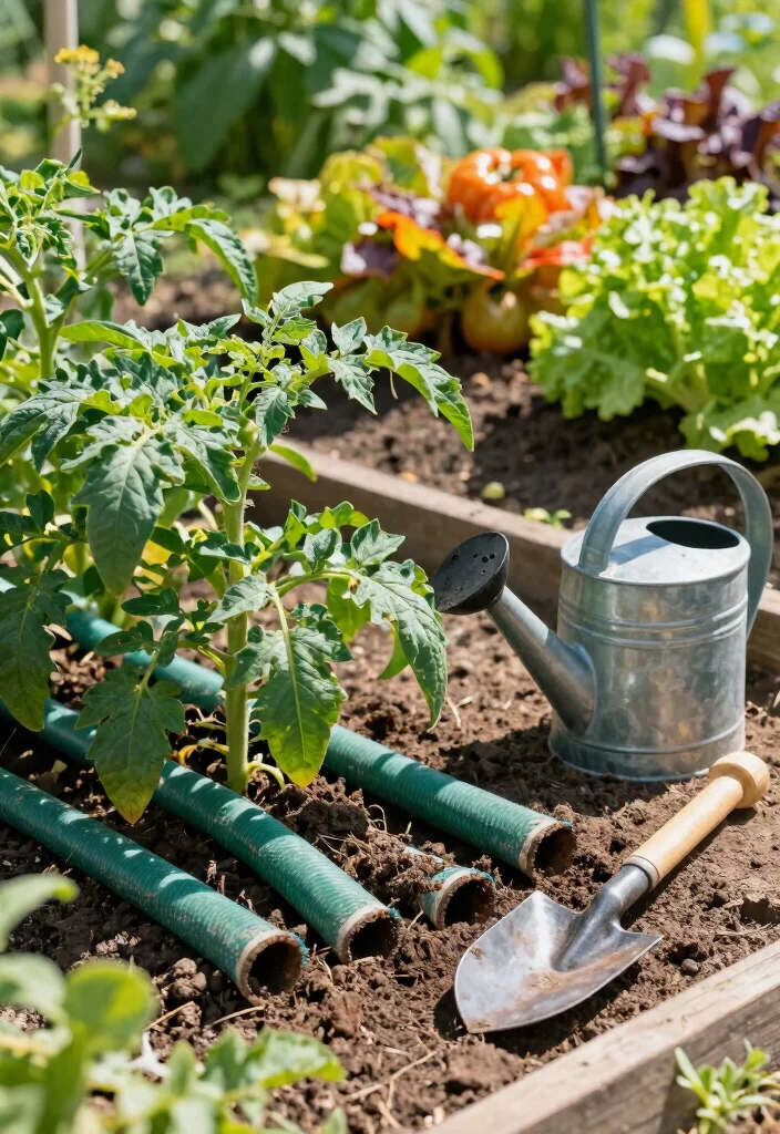 15 Life Changing Garden Hose Hacks Every Gardener Needs 4. Hose as a Plant Watering Tool 0