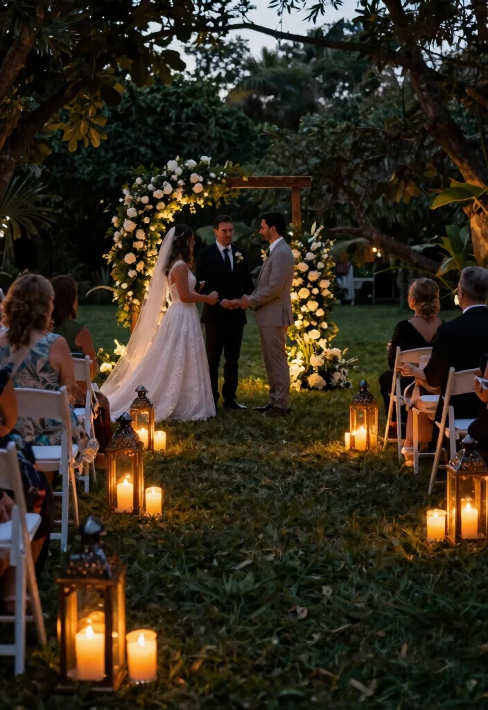 15 Romantic Outdoor Wedding Lantern Inspiration Fairy Tale 12. Candlelit Lanterns for Evening Ceremonies 0