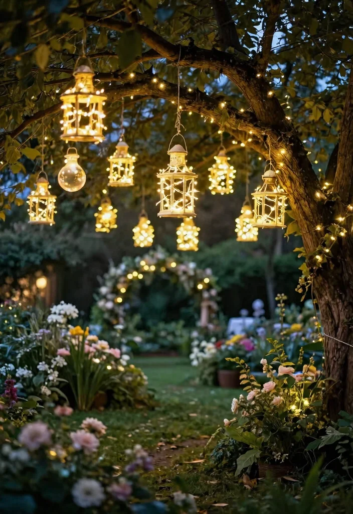 15 Romantic Outdoor Wedding Lantern Inspiration Fairy Tale 4. Whimsical Fairy Light Lanterns 0