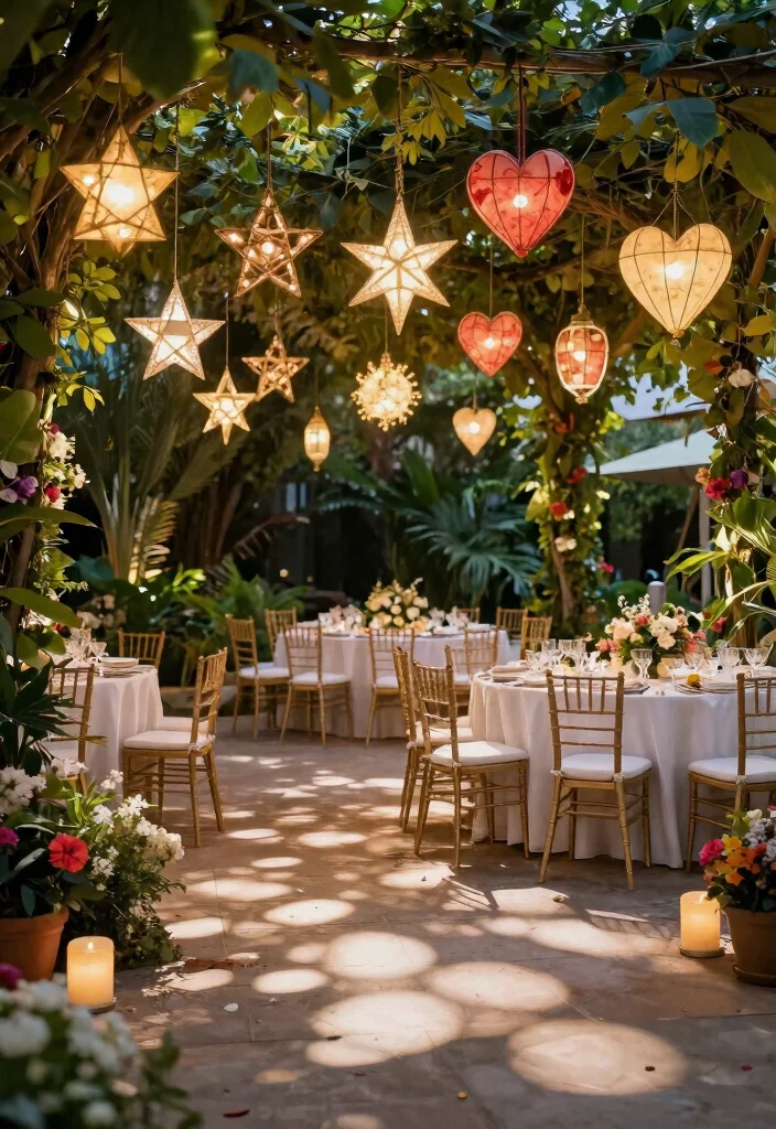 15 Romantic Outdoor Wedding Lantern Inspiration Fairy Tale 6. Lanterns in Unique Shapes 0