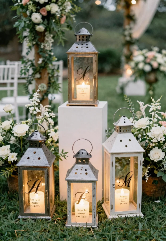 15 Romantic Outdoor Wedding Lantern Inspiration Fairy Tale 9. Lanterns with Personal Touches 0