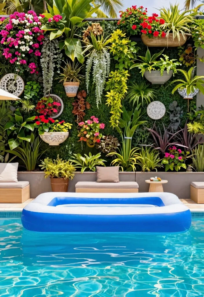 15 Stunning Inflatable Pool Deck Ideas Make It Look Built In 10. Vertical Garden Walls 0