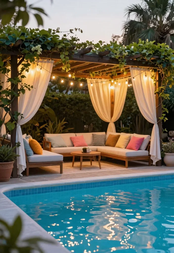 15 Stunning Inflatable Pool Deck Ideas Make It Look Built In 6. Pergola Overhead 0
