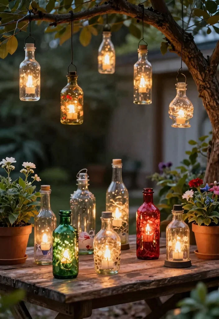 17 Relaxing Outdoor Patio Lantern Ideas for Evening Dinners 3 17 Relaxing Outdoor Patio Lantern Ideas for Evening Dinners 3. Upcycled Bottle Lanterns 0