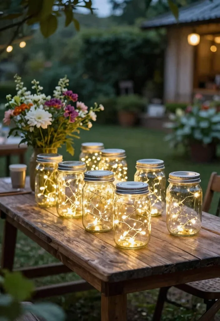 17 Relaxing Outdoor Patio Lantern Ideas for Evening Dinners 5 17 Relaxing Outdoor Patio Lantern Ideas for Evening Dinners 5. LED String Lights in Jars 0