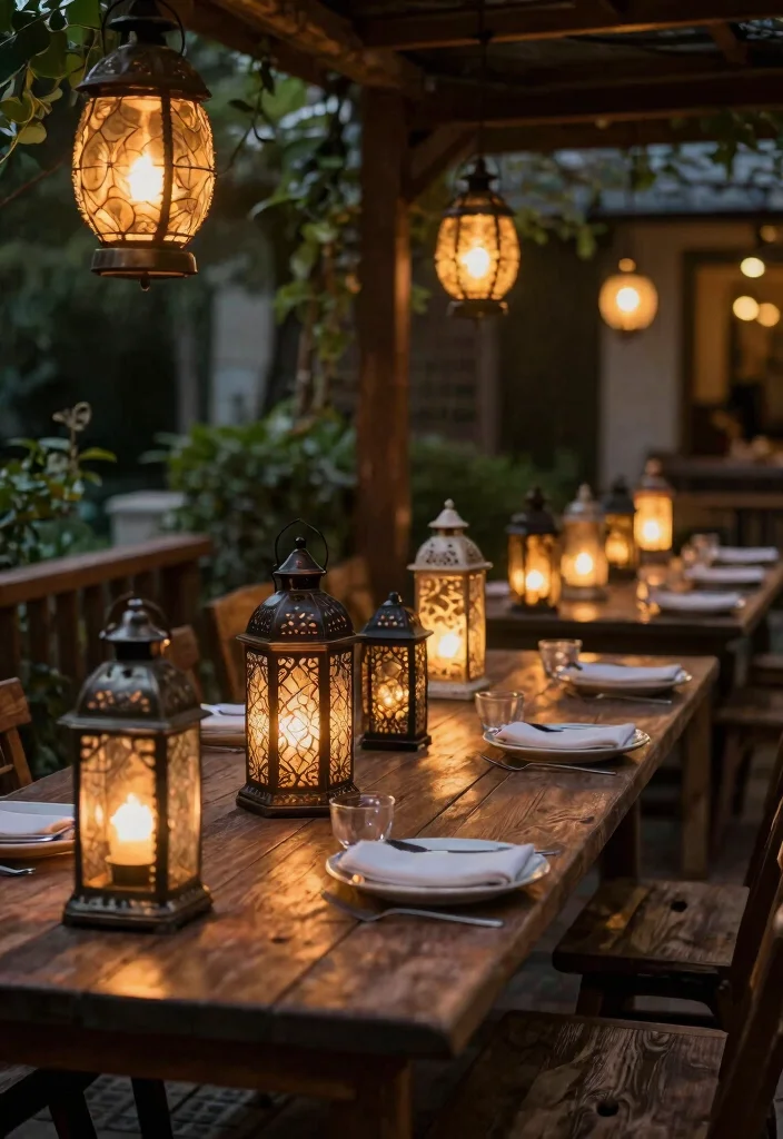 17 Relaxing Outdoor Patio Lantern Ideas for Evening Dinners 7 17 Relaxing Outdoor Patio Lantern Ideas for Evening Dinners 7. Vintage Lanterns 0