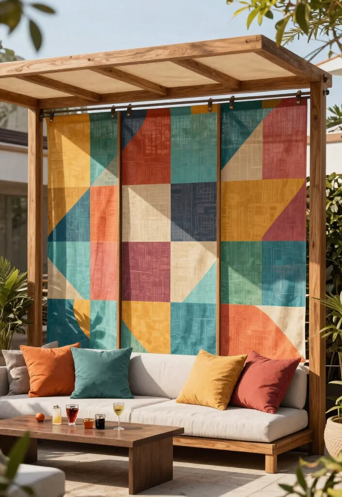 17 Stylish Outdoor Patio Barrier Ideas for Wind Protection 6. Canvas Screens 0