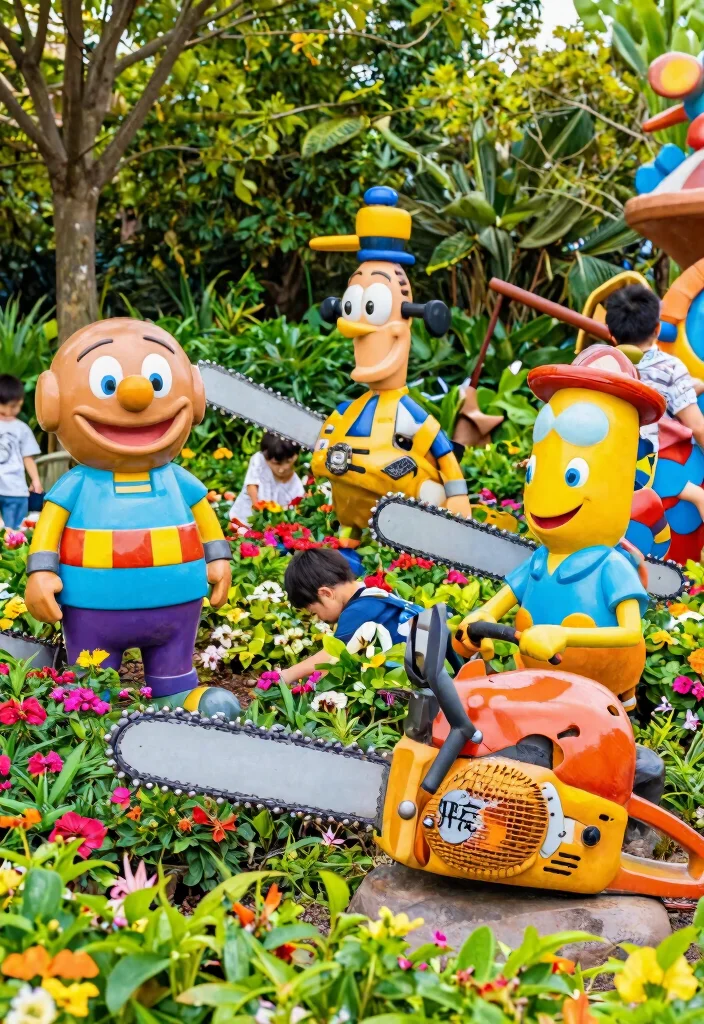 21 Amazing Chainsaw Carving Ideas for Stunning Garden Art 12 21 Amazing Chainsaw Carving Ideas for Stunning Garden Art 12. Fun Theme Park Characters 0