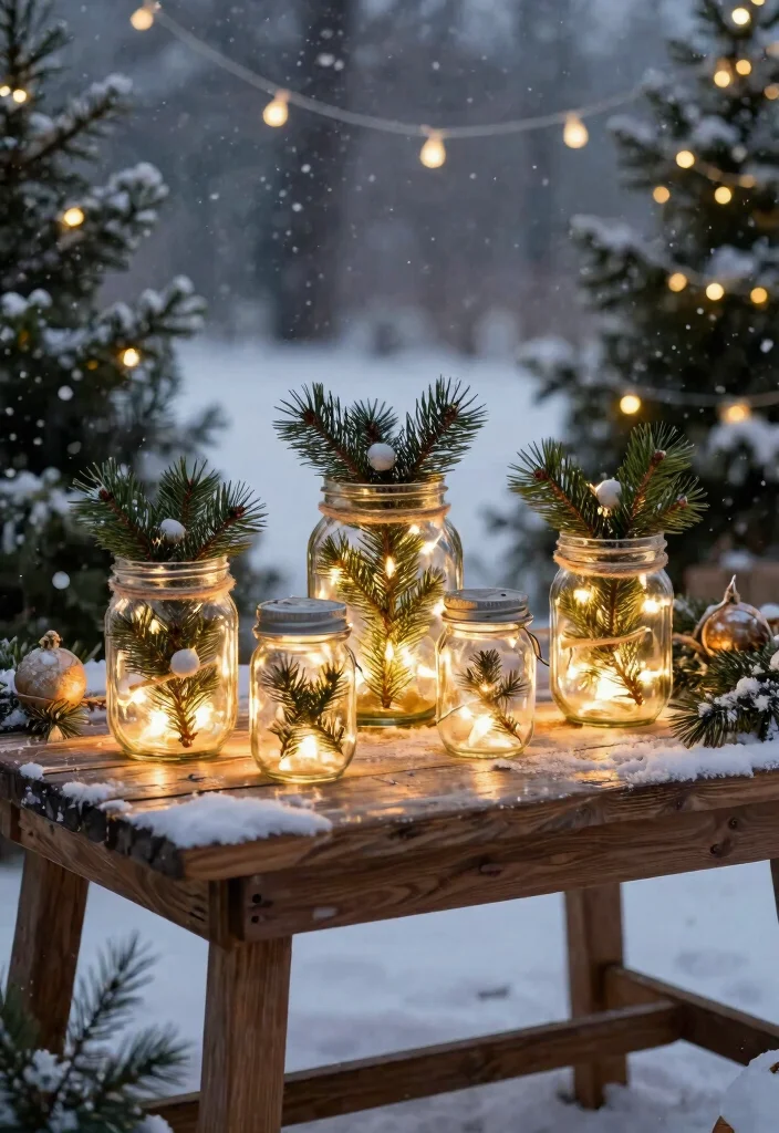 21 Festive Outdoor Christmas Lantern Ideas Holiday Glow 1. Mason Jar Lanterns 0