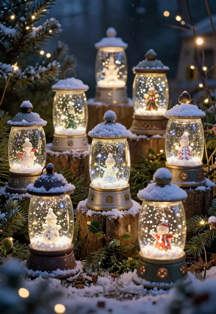 21 Festive Outdoor Christmas Lantern Ideas Holiday Glow 12. Snow Globe Lanterns 0