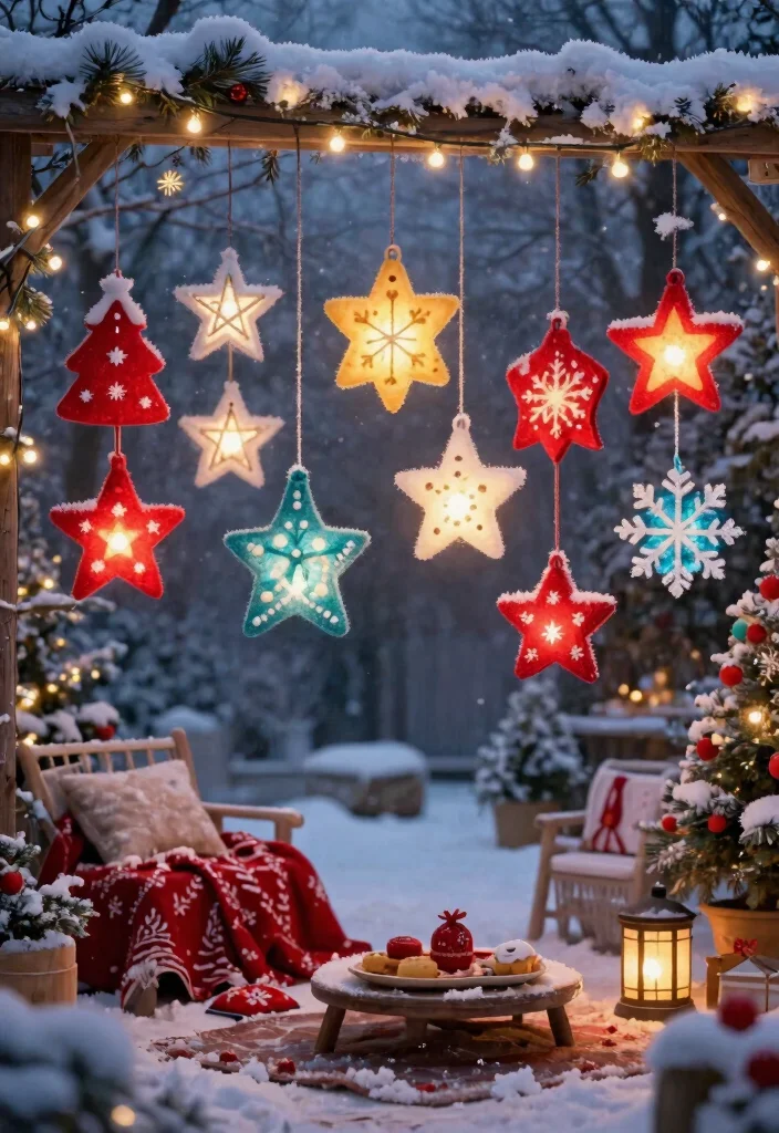21 Festive Outdoor Christmas Lantern Ideas Holiday Glow 14. Felt Lanterns 0
