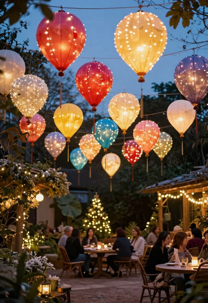 21 Festive Outdoor Christmas Lantern Ideas Holiday Glow 18. Balloon Lanterns 0