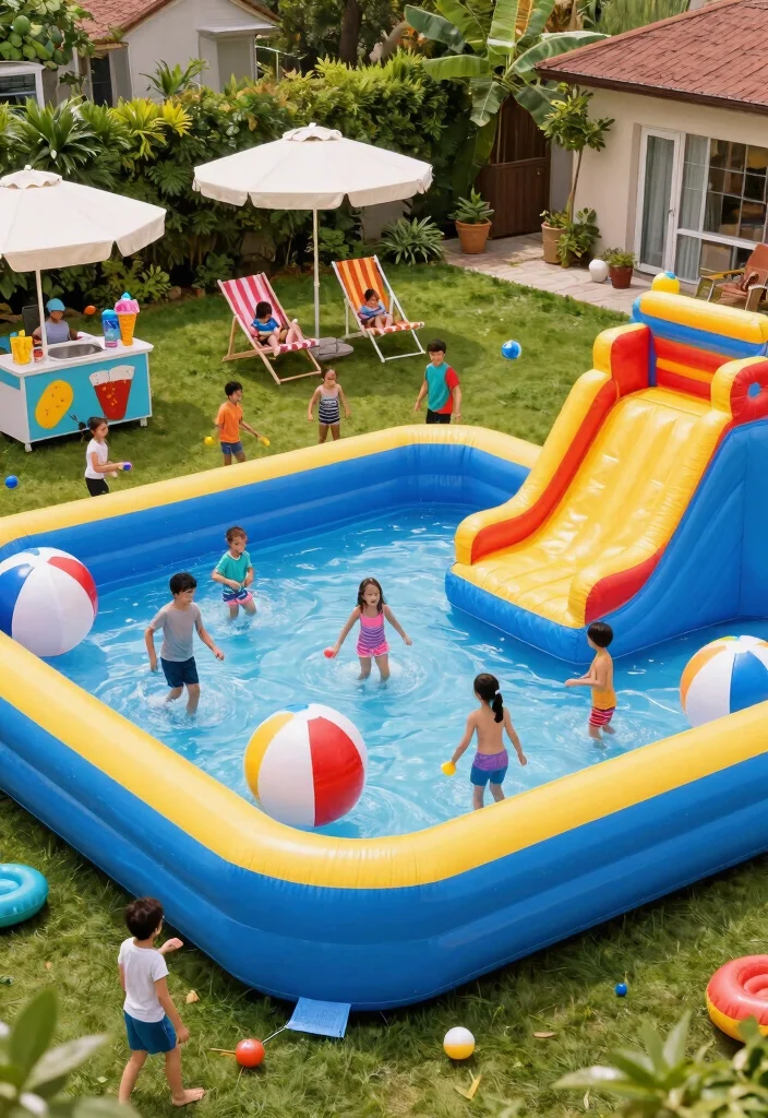 21 Fun Inflatable Pool Ideas for Your Backyard Summer Setup Must See 3. Family Fun Zone 0