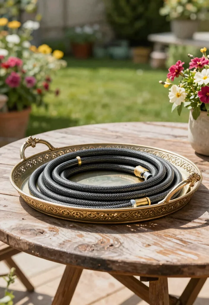 21 Genius Garden Hose Ideas to Keep Your Yard Tidy 13 21 Genius Garden Hose Ideas to Keep Your Yard Tidy 13. Hose Management via Decorative Tray 0