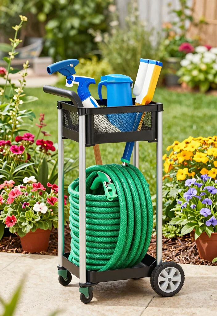 21 Genius Garden Hose Ideas to Keep Your Yard Tidy 14 21 Genius Garden Hose Ideas to Keep Your Yard Tidy 14. Hose Caddy for Easy Transportation 0