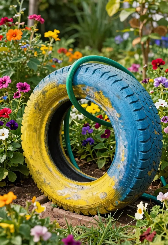 21 Genius Garden Hose Ideas to Keep Your Yard Tidy 16 21 Genius Garden Hose Ideas to Keep Your Yard Tidy 16. Old Tire Hose Holder 0