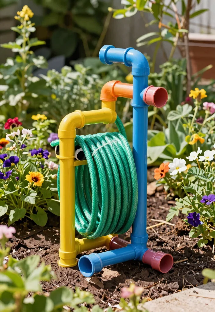 21 Genius Garden Hose Ideas to Keep Your Yard Tidy 19 21 Genius Garden Hose Ideas to Keep Your Yard Tidy 19. Hose Holder Made from PVC Pipe 0