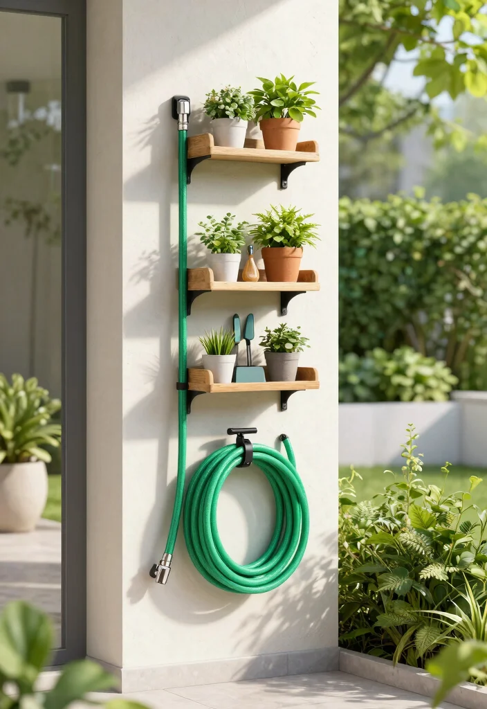 21 Genius Garden Hose Ideas to Keep Your Yard Tidy 5 21 Genius Garden Hose Ideas to Keep Your Yard Tidy 5. Vertical Hose Storage 0