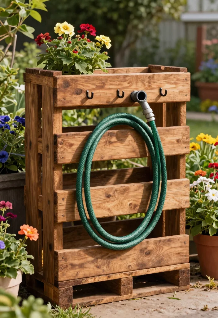 21 Genius Garden Hose Ideas to Keep Your Yard Tidy 8 21 Genius Garden Hose Ideas to Keep Your Yard Tidy 8. DIY Hose Holder from Old Pallets 0