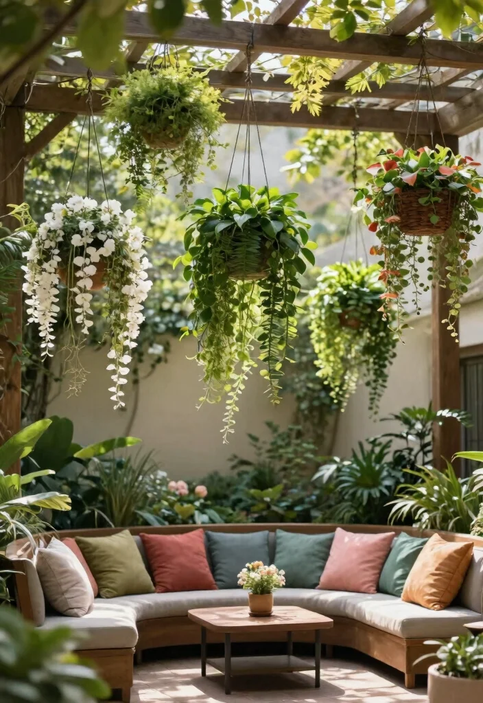 21 Smart Patio Screen Ideas for Ultimate Backyard Privacy 10. Hanging Plant Screens 0