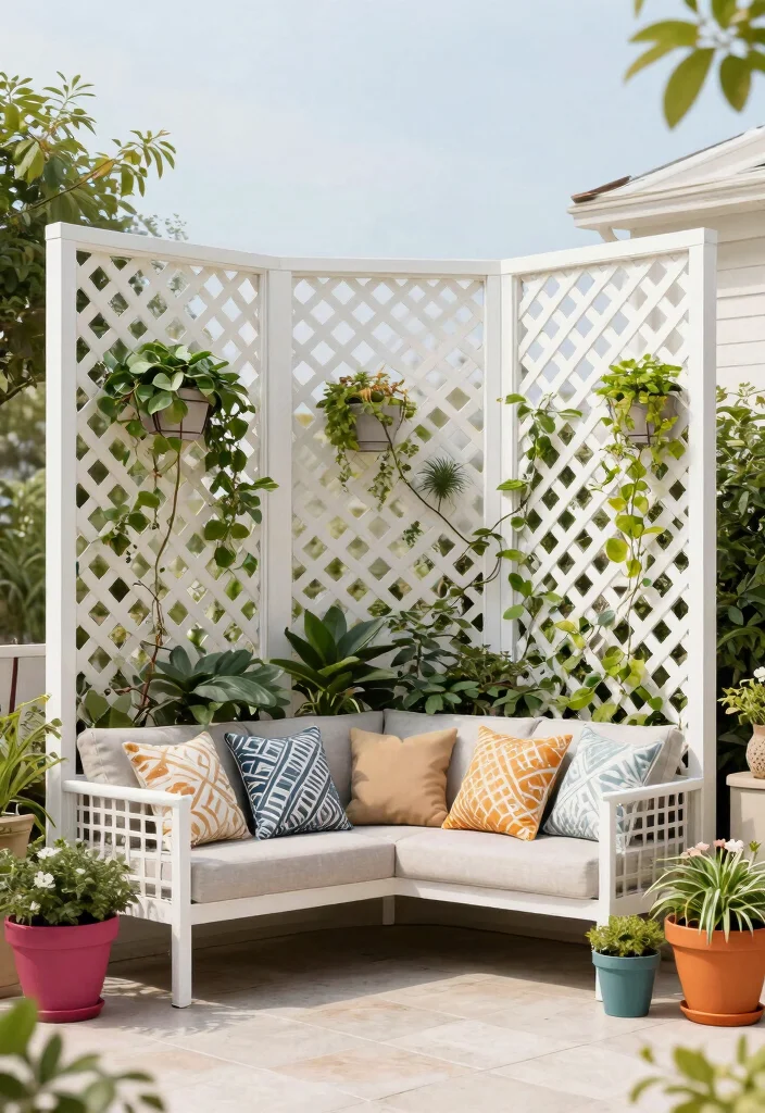 21 Smart Patio Screen Ideas for Ultimate Backyard Privacy 16. Vinyl Lattice Panels 0