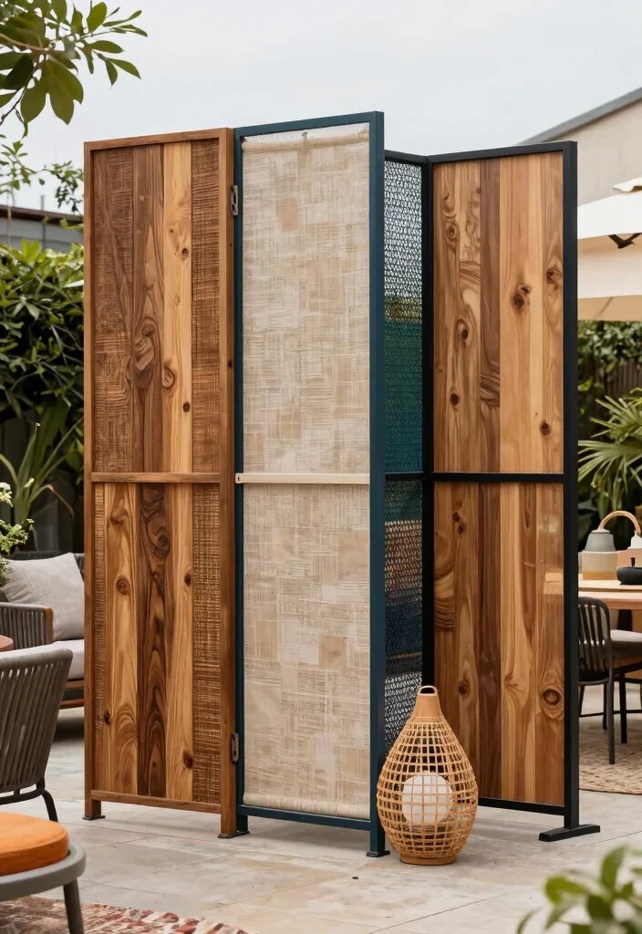 21 Smart Patio Screen Ideas for Ultimate Backyard Privacy 17. Mixed Material Screens 0