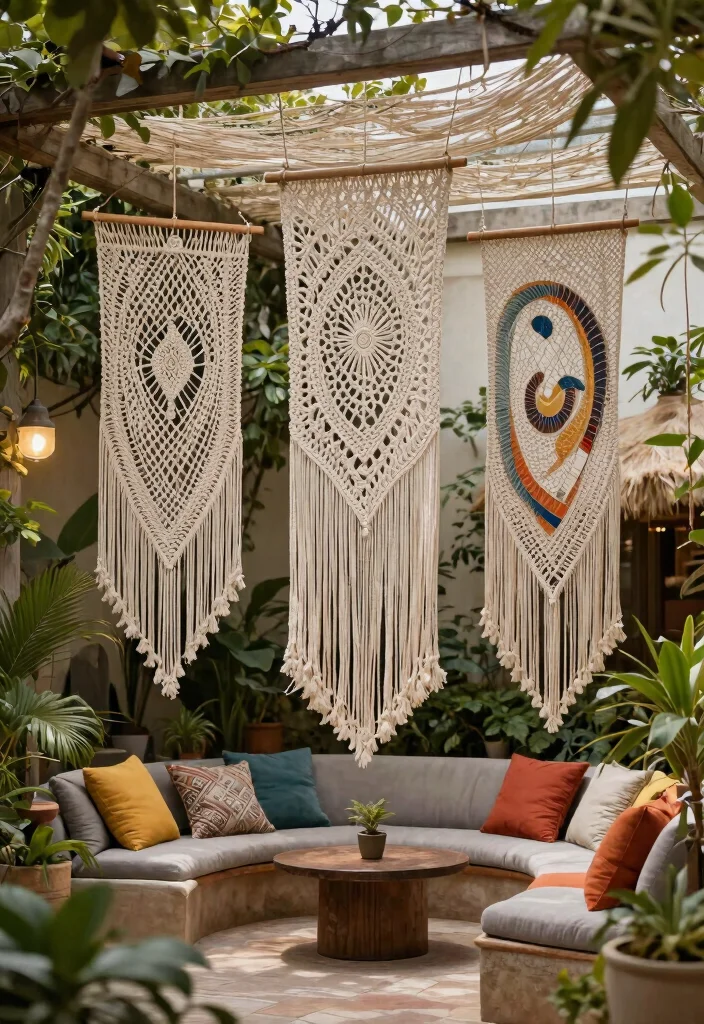 21 Smart Patio Screen Ideas for Ultimate Backyard Privacy 19. Hanging Macrame Screens 0