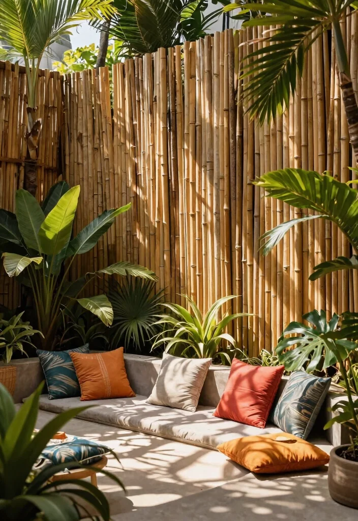 21 Smart Patio Screen Ideas for Ultimate Backyard Privacy 5. Bamboo Fencing 0