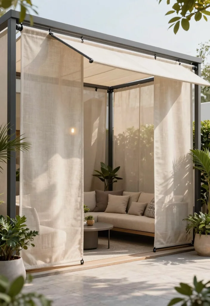 21 Smart Patio Screen Ideas for Ultimate Backyard Privacy 8. Retractable Fabric Screens 0
