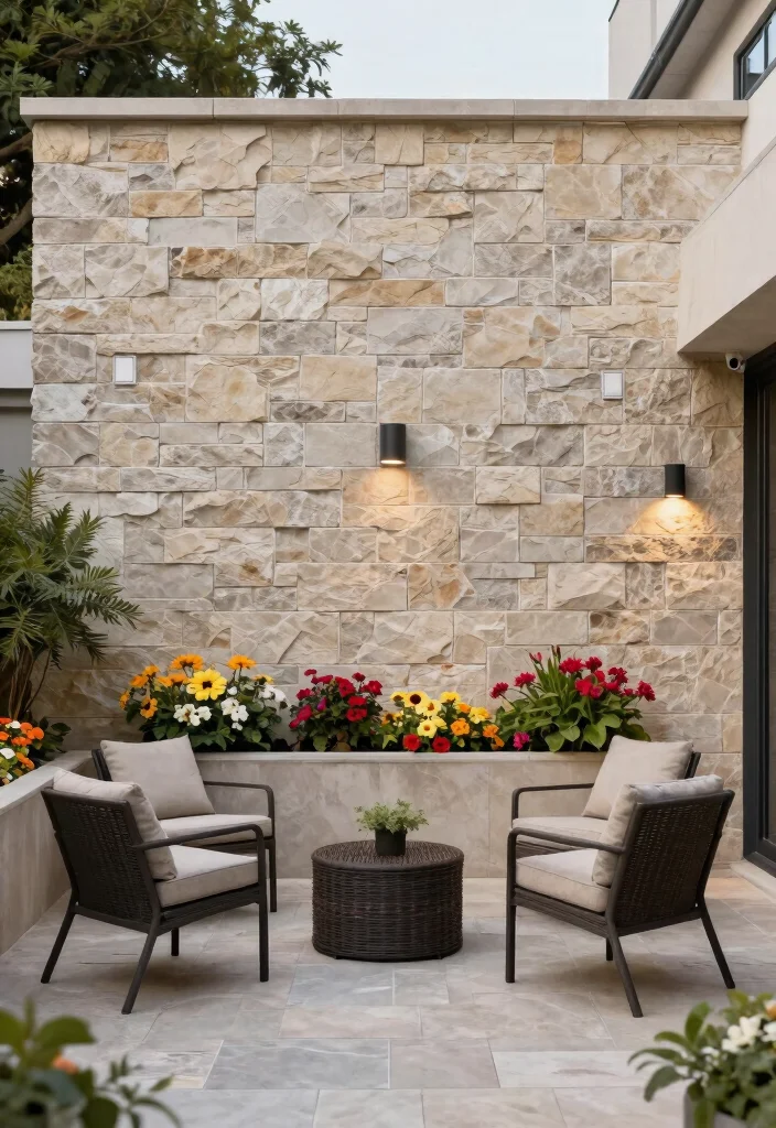 21 Smart Patio Screen Ideas for Ultimate Backyard Privacy 9. Stone Wall Dividers 0