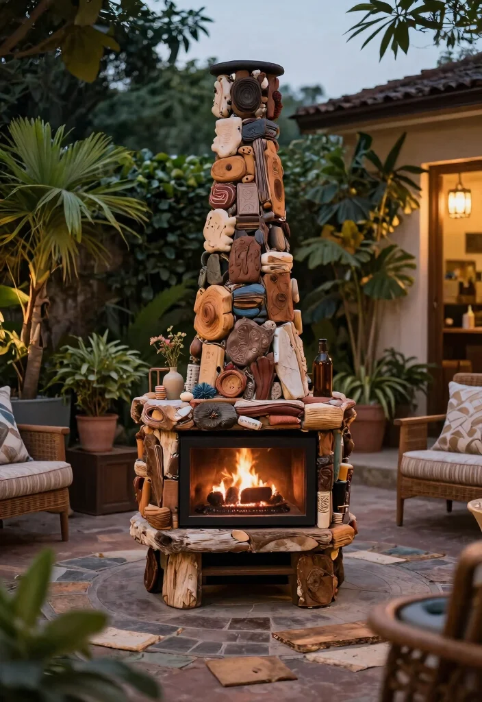21 Stunning Chiminea Ideas for a Cozy Backyard Fire Must See 18. Creative Upcycled Chiminea 0