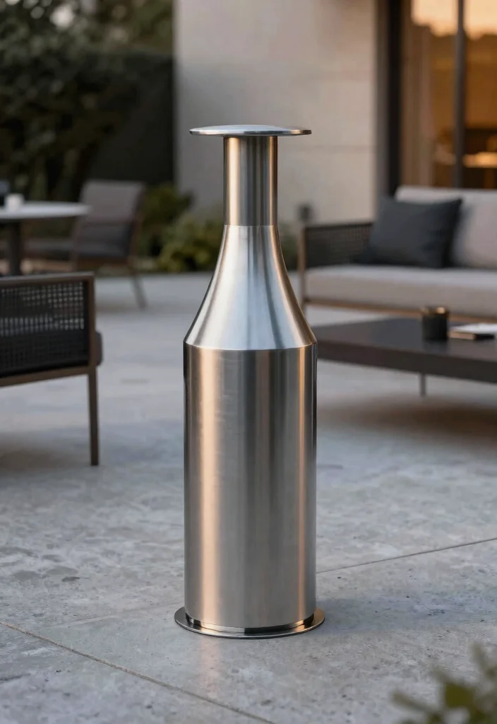 21 Stunning Chiminea Ideas for a Cozy Backyard Fire Must See 2. Sleek Modern Metal Chiminea 0