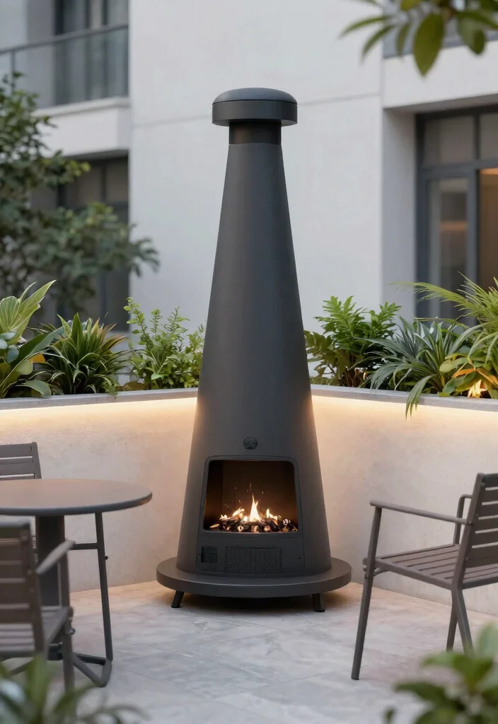 21 Stunning Chiminea Ideas for a Cozy Backyard Fire Must See 4. Compact Corner Chiminea 0